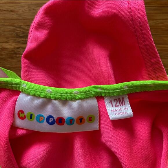 Wippette Pink Pinneaple Swimsuit, Size 12M - Picture 4 of 6